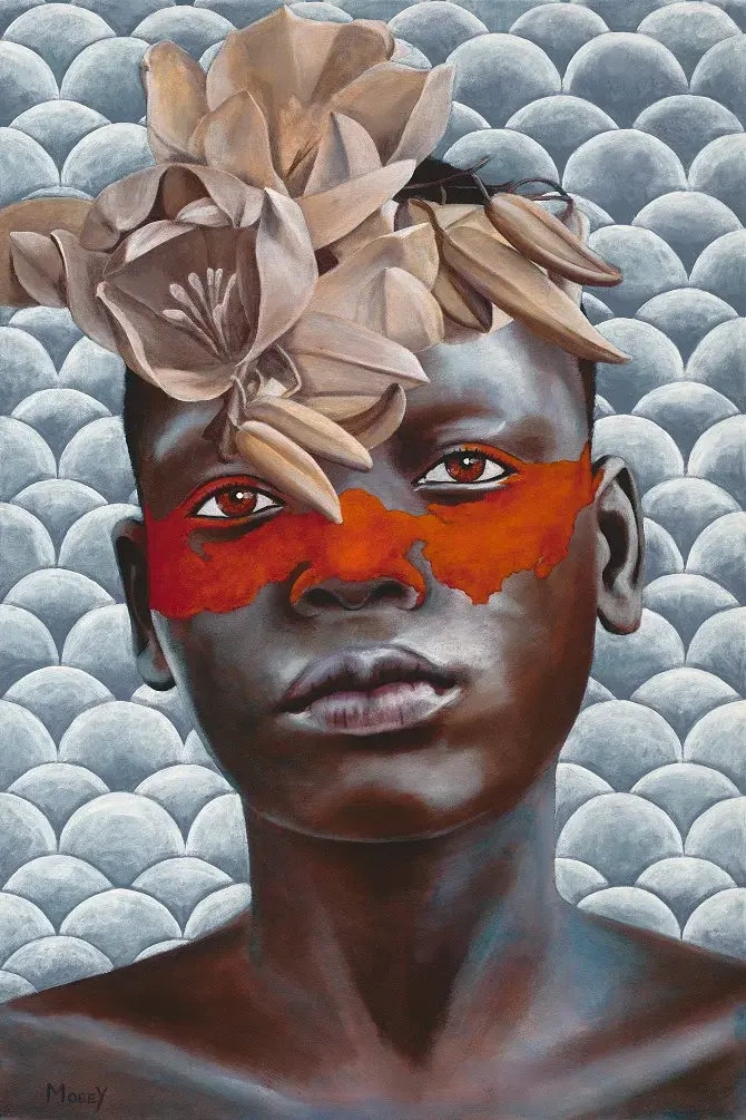 Youth With Scales And Yucca Flowers